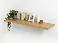 Alma bespoke floating shelf made of knotty oak wood
