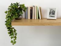 Alma bespoke wall shelf made of knotty oak wood