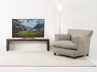 Alma wooden minimalist TV stand in tobacco finish