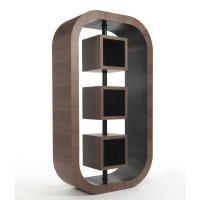 Abacus walnut bookcase in its model with 3 cubes