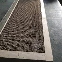 Detail of the honeycomb sandwich panel with fir-wood edges