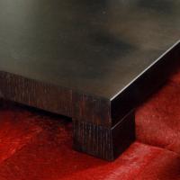 Detail of Camillo square coffee table in wengè