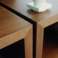 Rubik coffee table - detail of the 45° cut