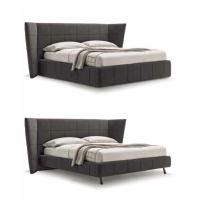 Ibis bed with stitching in two versions; tall bed frame or bed frame with legs