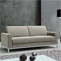 Gelsomino with 2 seater linear contemporary design covered in fabric