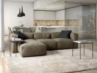 Modern sofa Softly characterised by soft and enveloping shapes