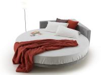 Wheel round bed with corner headboard