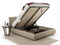Becket bed with storage box with smple lift up mechanism