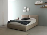 Becket white puffy storage bed with soft headboard