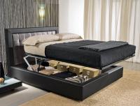 Arabesque tufted bed with storage box and double lift up mechanism
