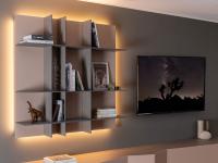 Royal wall panelling with shelves and backlighting - perfect for a living room