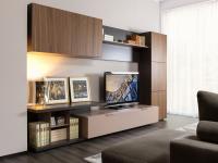 Customised modular wall unit to the centimeter in different finishes and materials Plan