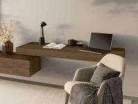 Royal wall-mounted desk with built-in drawer - in a 128 or 160 cm version