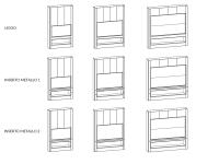 Lounge storage wall system - Type of fronts
