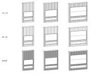 Lounge storage wall system - Type of fronts