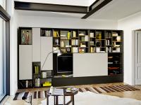 Way 13 wall unit with bookshelf and TV