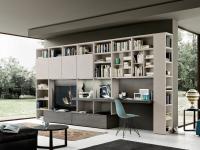 Wall system with integrated writing desk Way 24