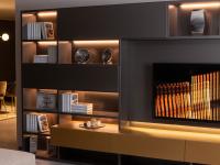 Way 27 wall unit, customizable by finishes and amount of LED bars installed
