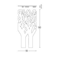 Rami tree shaped coat stand - measurements