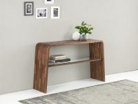 Grover slatted console table in ash solid wood