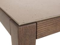 Detail of the joint between Cimento resin top and solid wood structure