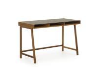 Bryant wooden desk with glass top