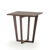 Grant end table with wooden top and structure