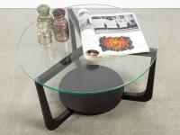 Allen round low coffee table in wengé finish