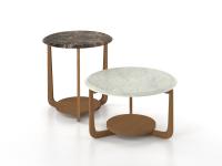 Allen round tables with Emperador marble and White carrara marble