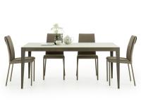 Damon table with grey ashwood structure and resin top