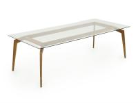 Ethan table with solid wood structure