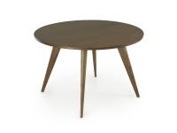 Chester round fixed table with solid wood legs