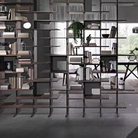 Queen double-sided bookcase used as a partition