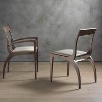 Tilda curved design wooden chair - side and back view