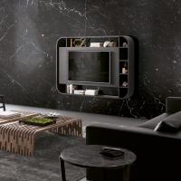 Vanity TV stand in black painted ashwood