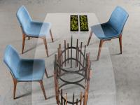 Talin upholstered dining chair in solid wood
