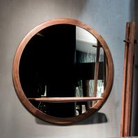 Vegas modern wooden mirror with shelf