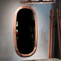 Vegas modern wooden mirror with elliptical frame