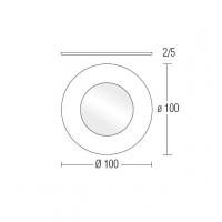 Plate round mirror with lacquered frame
