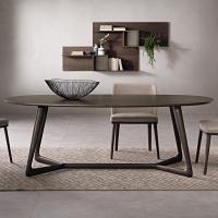 Dean elliptical table with solid wood structure