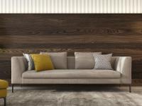 Antigua linear sofa with single seat cushion and independent backrest cushions