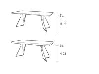 Jeor dining table - Diagram of models 