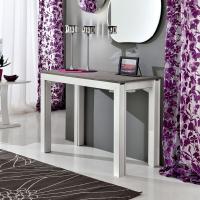 Cedric 3 metres extendable console table, with grey porphyry HPL top