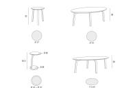 Percival coffee table - Models and measurements