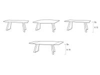 Eddard dining table - Overview of fixed and extending models