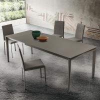 Finnigan table in the extending model in Fenix laminate 718 London grey