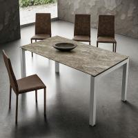 Marcus dining table with laminate top in HPL Antique Beige