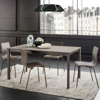 Nimbus table with London Grey melamine top and matching legs