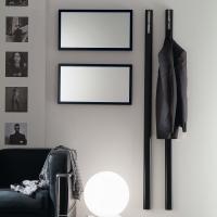 Geppetto wall mounted coat rack with a double hook, black version