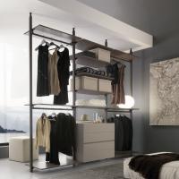 Byron bespoke walk-in closet with rods with 3 customisable modules